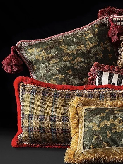 cuscini con passamanerie passamaneria pavani